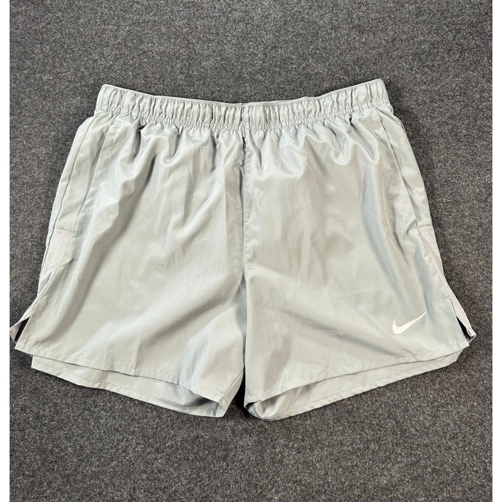 Nike Dri-FIT Running Shorts Mens Large Grey 5 Inch Inseam Lined 0172